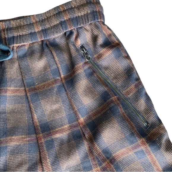 FREE PEOPLE Shakin All Over Plaid Pants in Brown/Blue Size XS - Picture 5 of 7
